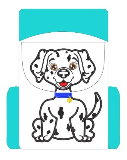 Little He Spot backpack illustration