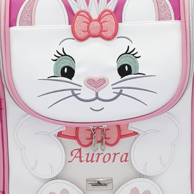 Kitty Kitty Pink Children's Backpack - High-quality, handmade UK bag with excellent finishing. Available on request.